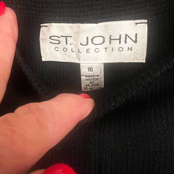 St. John Classic Black Knit Top